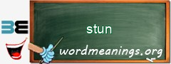 WordMeaning blackboard for stun